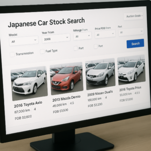 how to search Japanese car stock online